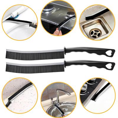 4 ks kefa na čistenie medzery Ergonomický dizajn štrbinová kefa s tvrdými štetinami s otvorom na zavesenie pre domácu kuchyňu, kúpeľňu