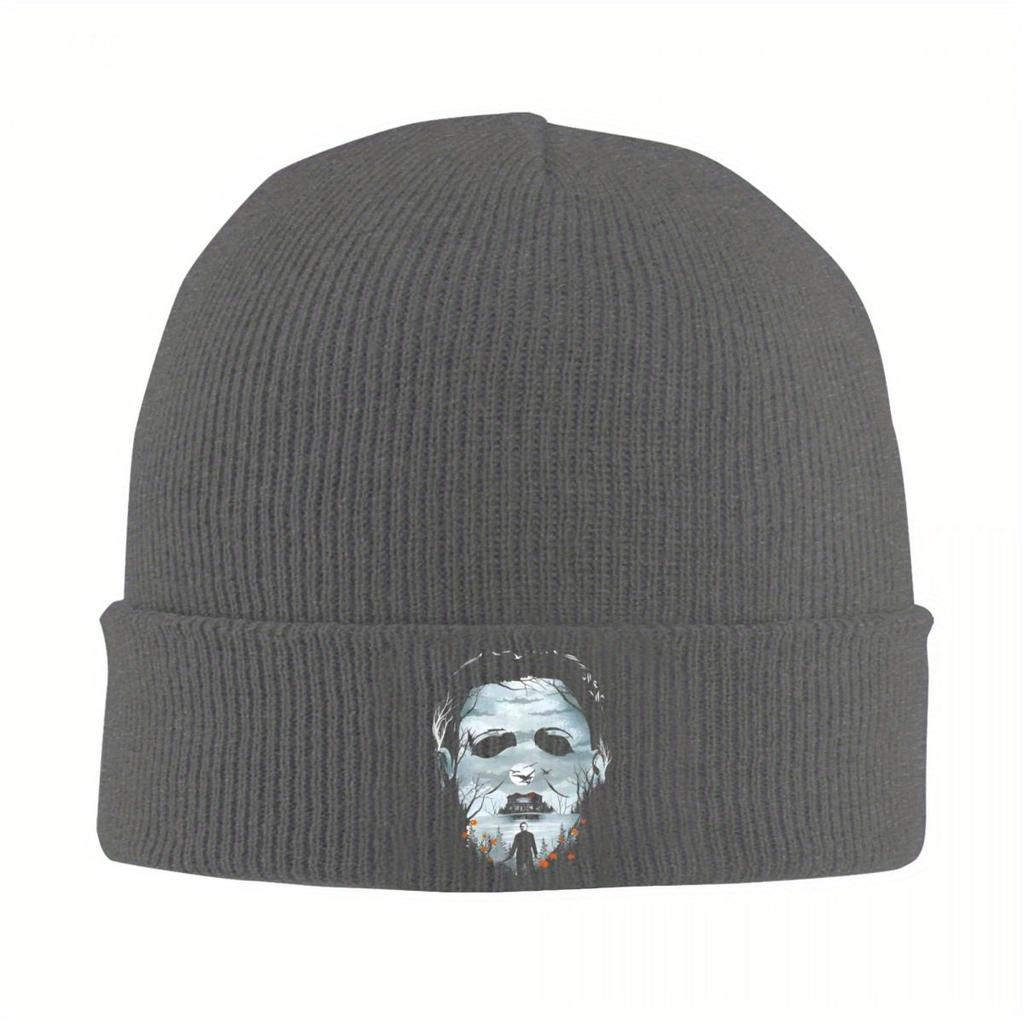 Halloween Monsters Michael Myers Knitted Caps Women's Men's Skullies Beanies Winter Hats Horror Movie Warm Caps
