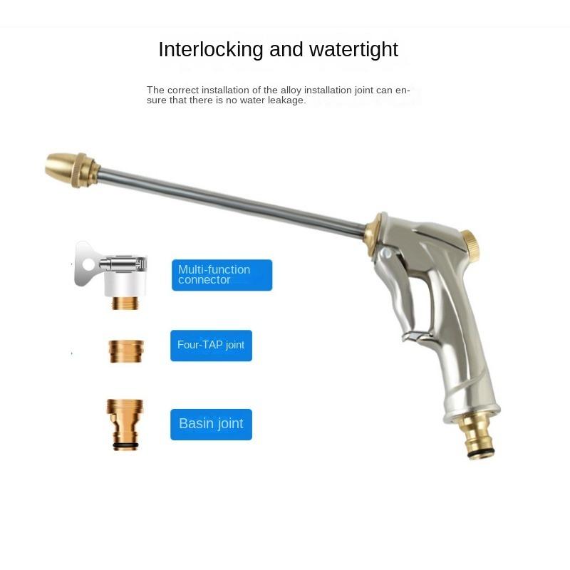 Motorcycle High Pressure Water Gun - Aluminum Body & Brass Nozzle for Ultimate Car Wash Cleaning Power