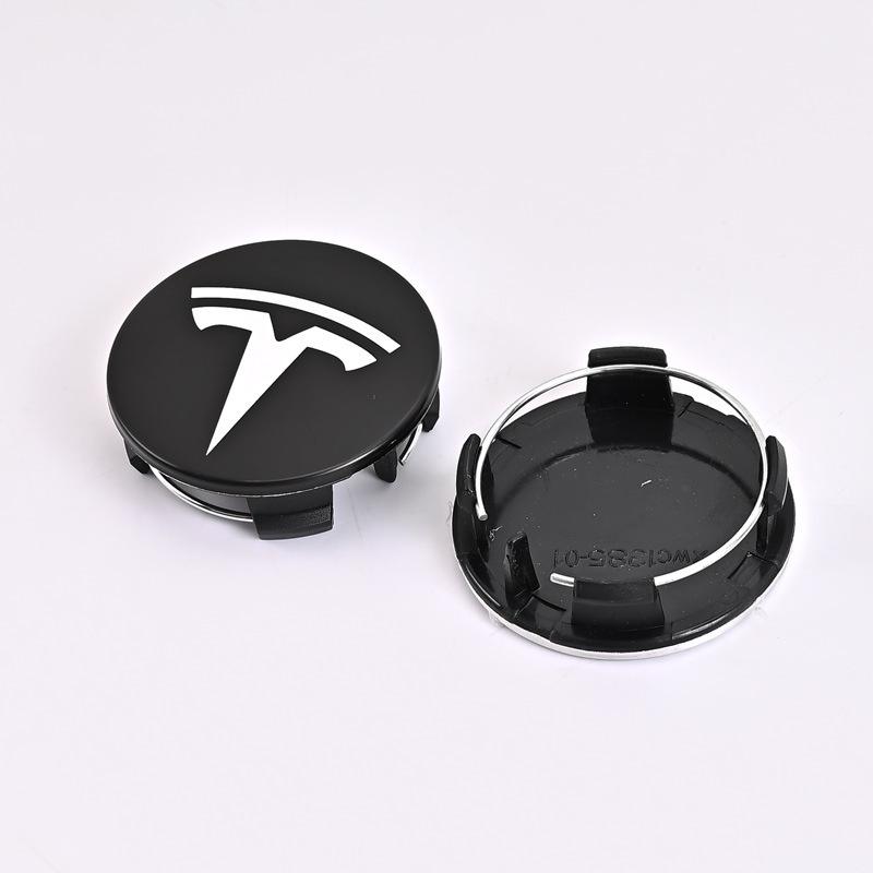 56mm Dekorative Radnabenkappen mit Mittelkappe & Modifizierter Schraubenkappe für Tesla Model Y/3/X/S