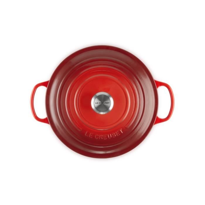 Le creuset - cocotte en fonte émaillée cerise 30cm
