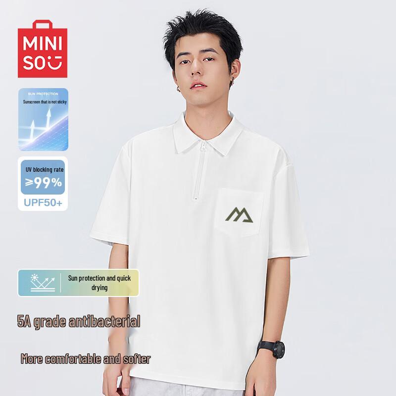 MINISO Men s Half-Zip Performance Polo Shirt L