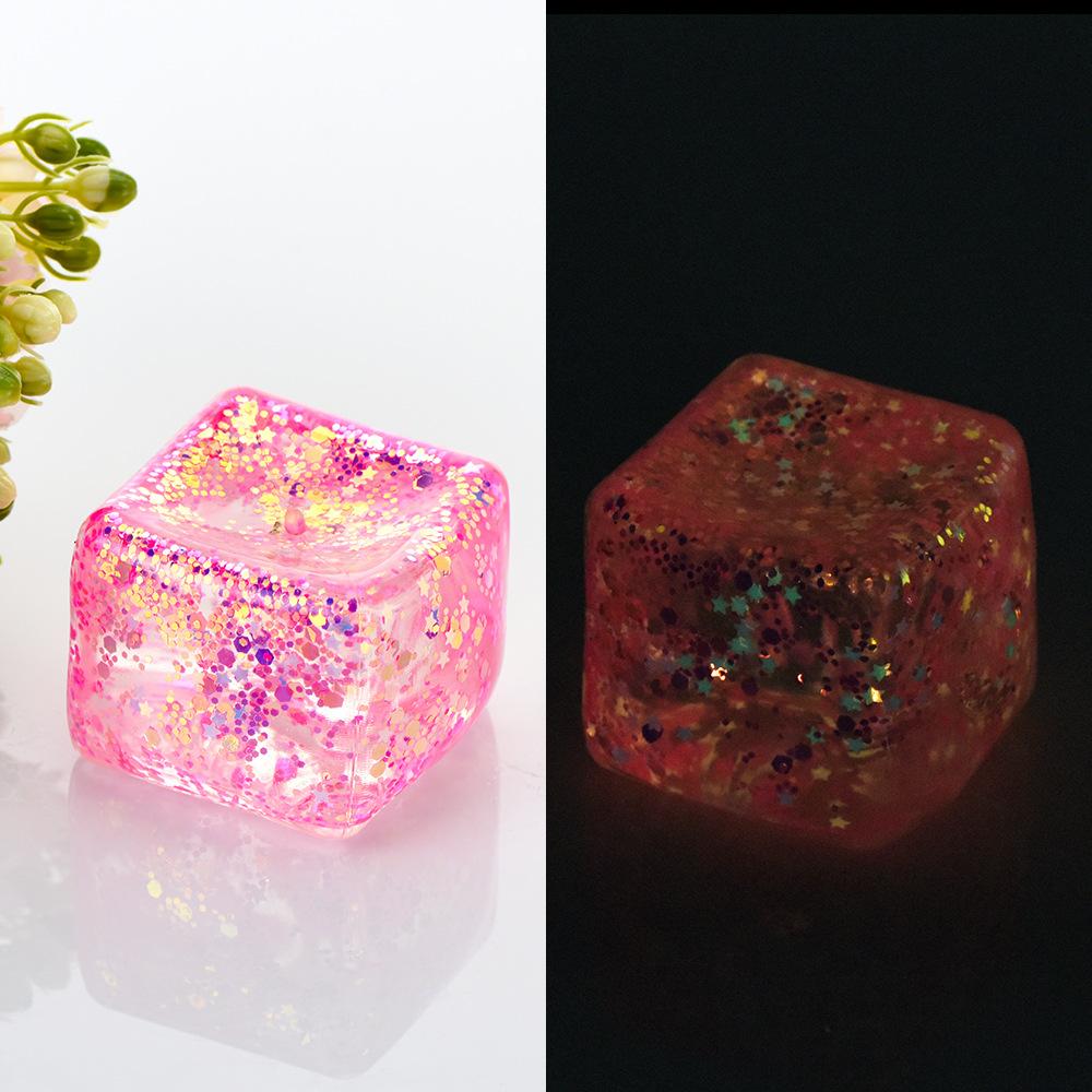 Maltose Simulated Tofu Small Ice Cubes Anti Stress Slow Rebound Polar Light Colorful Squeeze Tpr Block Decompression Toy