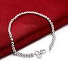 Bracelet Plated Pretty Silver Chain with Women Hand Lobster Clasp for Birthday