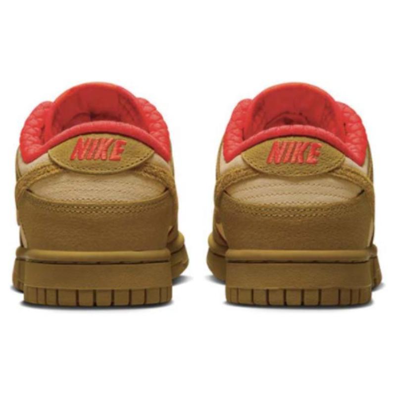 Nike Dunk Low Bronzine Sesame Picante Red Women's Skate Shoes Sneakers FQ8897-252