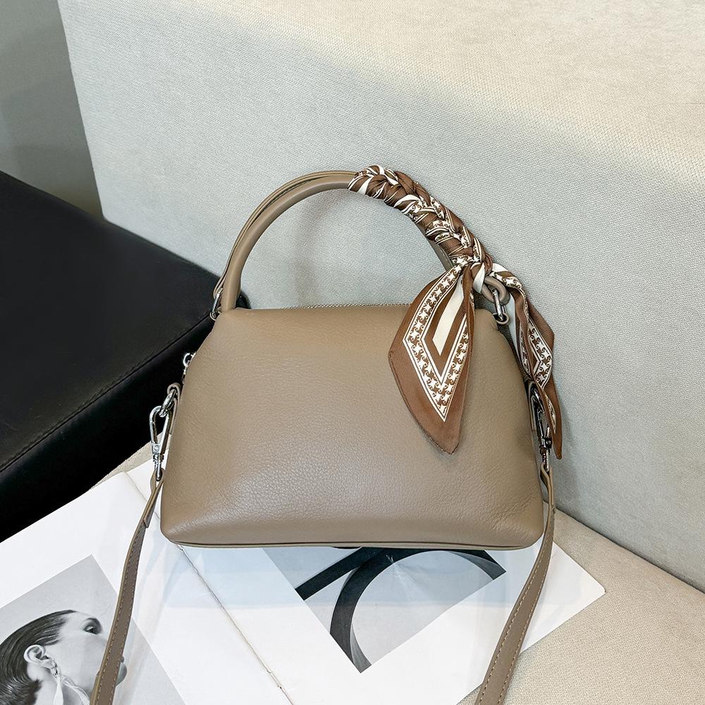 

Весенняя сумка через плечо из натуральной кожи, женская сумка Boston, дамская сумочка 24*16*11cm хаки