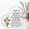 2D FlatAcrylic Heart Sympathy Memorial Gift Desktop Decoration Plaque, Home Decor Plaque Hanging Wall Art Decorative Garden Decoration for Room Door S