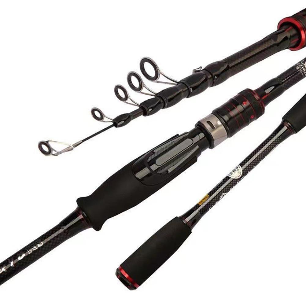 Telescopic Fishing Rod Carbon Fiber Fishing Pole Spinning Casting Rod for River Lake Reservoir Ice Fishing and So