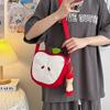Borsa Piccola a Spalla in Nylon con Cartoni Animati di Frutta e Chiusura a Zip per Uso Quotidiano