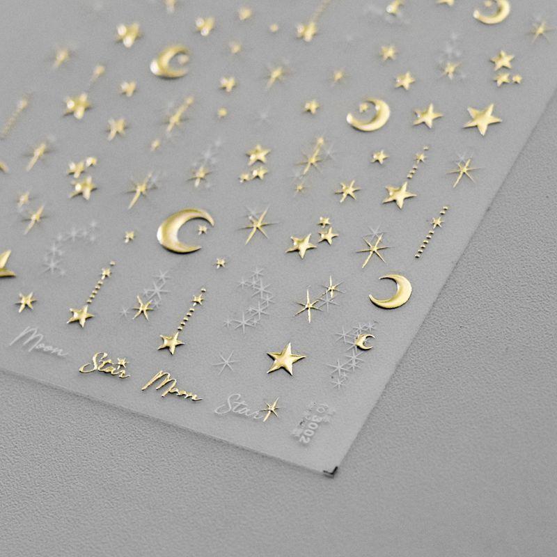 

Totem Hot Silver Moon Bohemian Nail Sticker to-3002 (Gold)