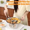 Stainless Steel Oil Control Drainer for Deep Fryers Food Residue Filter Drain Rack Multifunctional Kitchen Tool for Skewers Meat Oil Strainer Tray