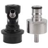 BHBL Beer Brewing Carbonation Cap with 5/16Inch Barb Ball Lock Disconnect Set,Fit Soda Beer Most of Drink PET Bottles