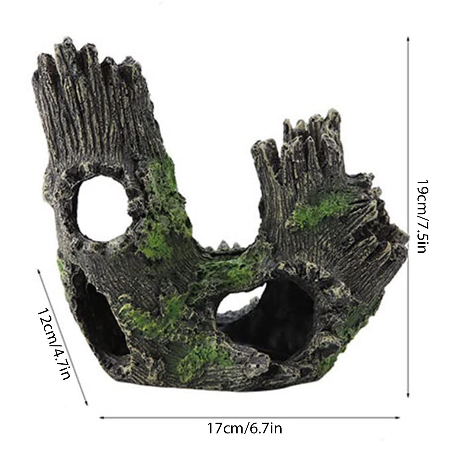 

Resin Breeding Hiding Cave Simulation Shrimp Cave House Decorative Props Tree House Shelter Crafts Arts for Aquarium Landscaping