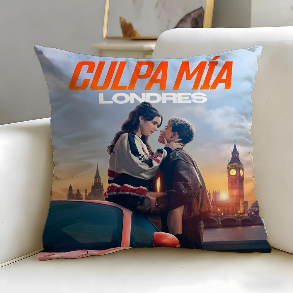 classic movie My Fault Culpa Mia Cushion Cover Soft  EasyWash Pillow Case  Versatile for Couch Bed Travel and Office