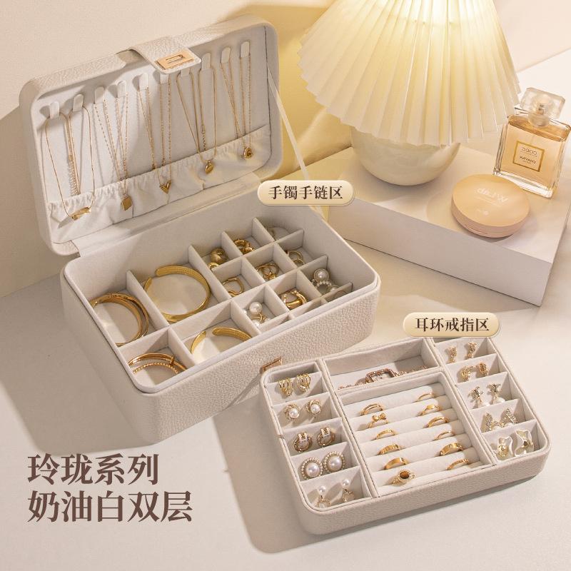 Коробка для хранения ювелирных изделий, эксклюзивная шкатулка для хранения ювелирных изделий, ожерелий, сережек-гвоздиков, золотая шкатулка для хранения ювелирных изделий