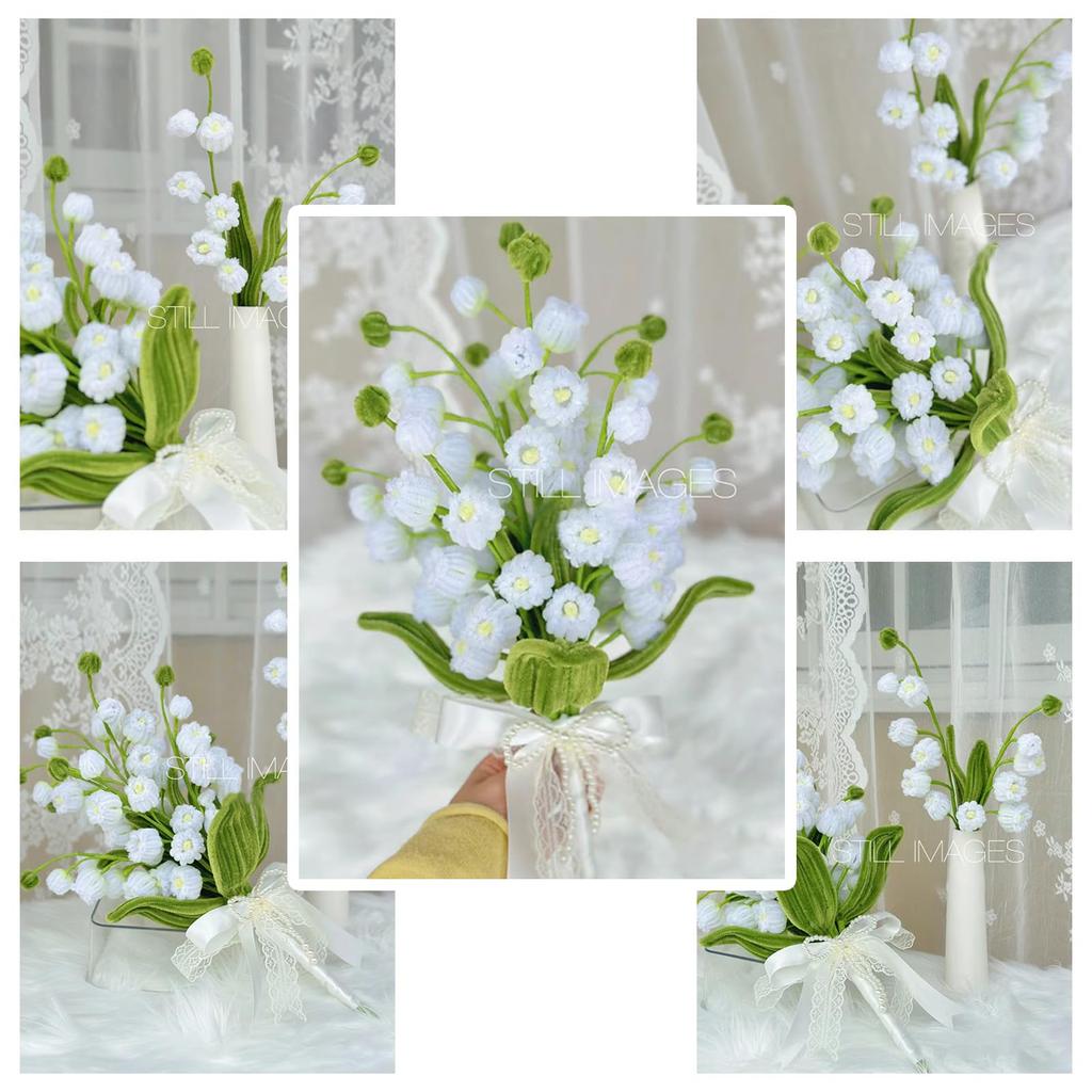 LOZIZI Lily of the Valley Craft DIY Lily of the Valley Craft Perfect for and Day Gifts of the 9-Stem Kit, Set, Anniversaries, Birthdays, Valentine's