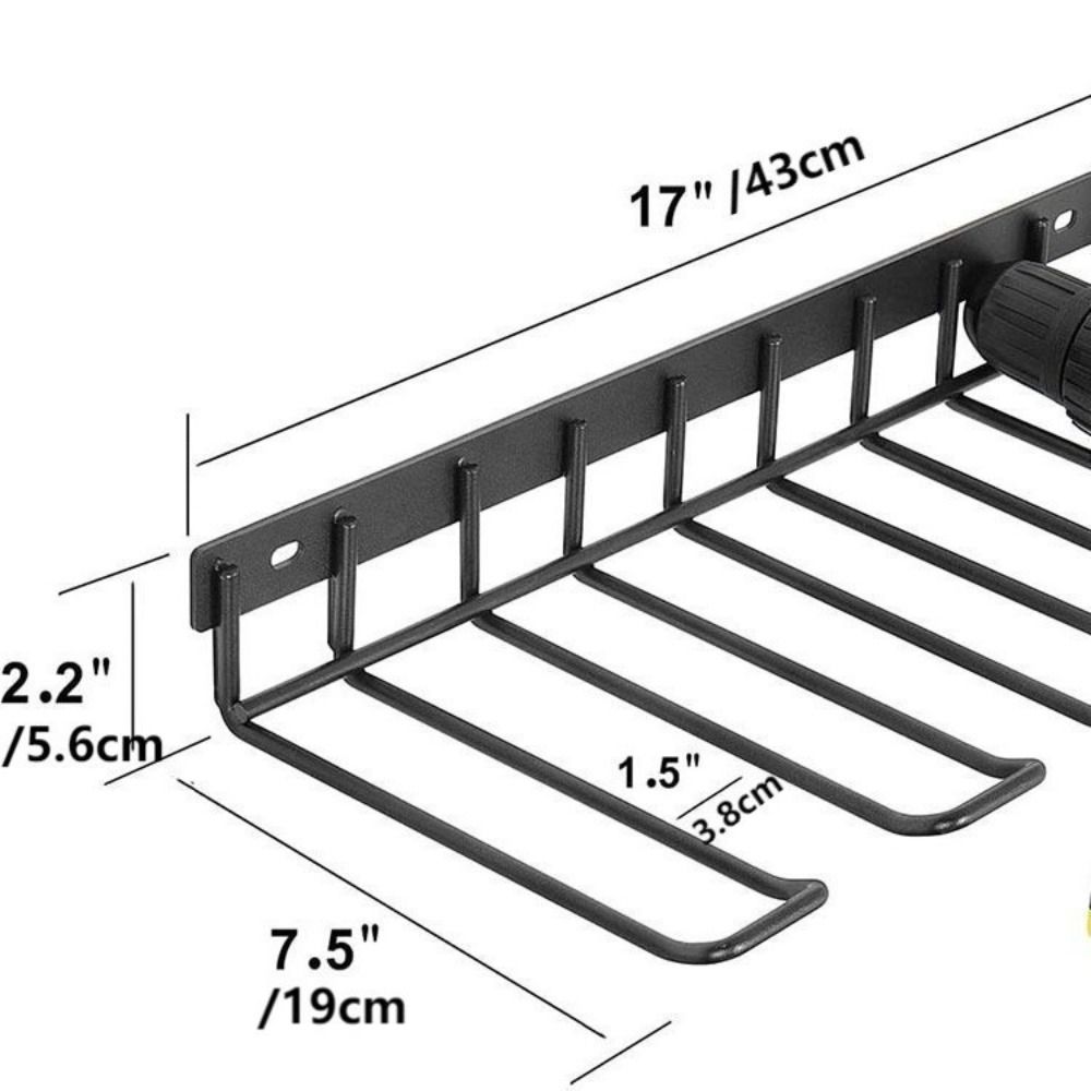 Heavy Duty Power Tool Rack Wall Mounted Power Storage Shelf Premium Electric Drill Holder Garage