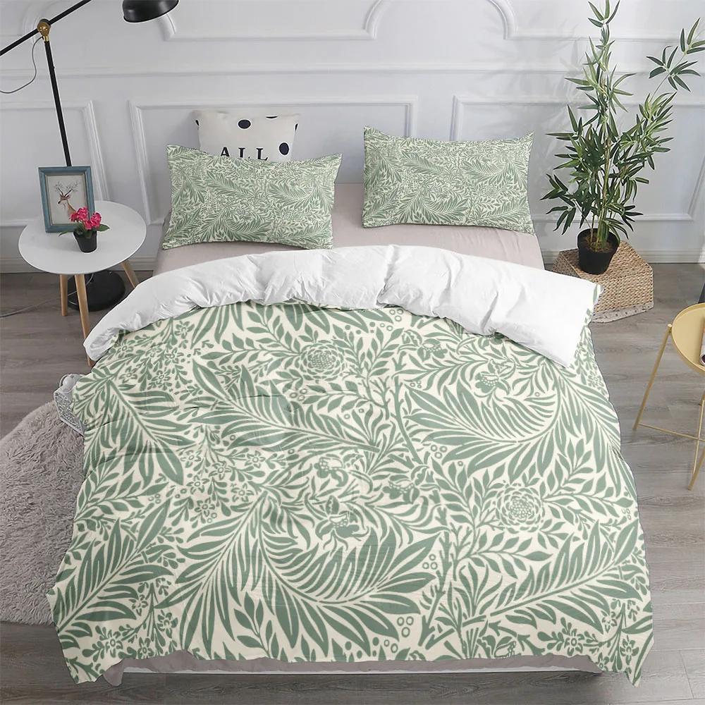 William Morris Neoclassical Floral And Birds Duvet Cover Set  Double King  Full Queen Size Bed Linen Set