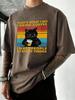 Cat Like Coffee Hate People Printed Washed T Shirts Soft Breathable TShirt Cotton Loose Short Sleeves Running Men Clothes