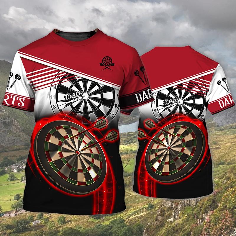 Beer And Darts 3D Print Men T-shirt Summer Cool Streetwear O-Neck Short Sleeve T Shirts Oversized Harajuku Boys Kids Tees Tops
