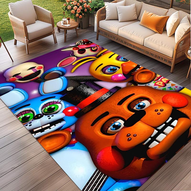 Tappeto Stampato Five Nights at Freddy's, Tappeto da Pavimento Lavabile, Per Ingresso, Stanza del Dormitorio, Lavanderia, Ufficio, Studio, Decorazione per la Casa, Regalo di Compleanno, Natale