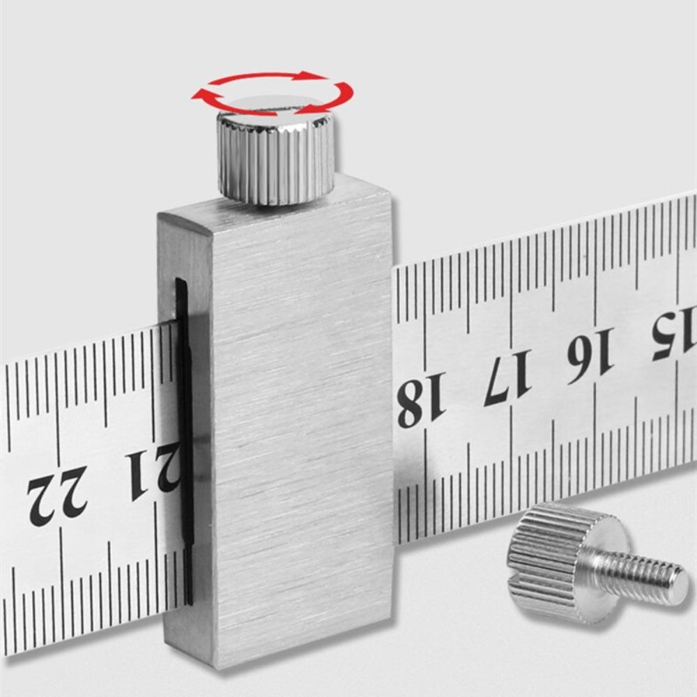 Adjustable Steel Ruler Positioning Block Square Marking Gauge  Fixed Position