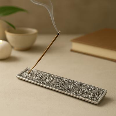 Stick Incense Holder Chakra Polished Aluminium 23cm