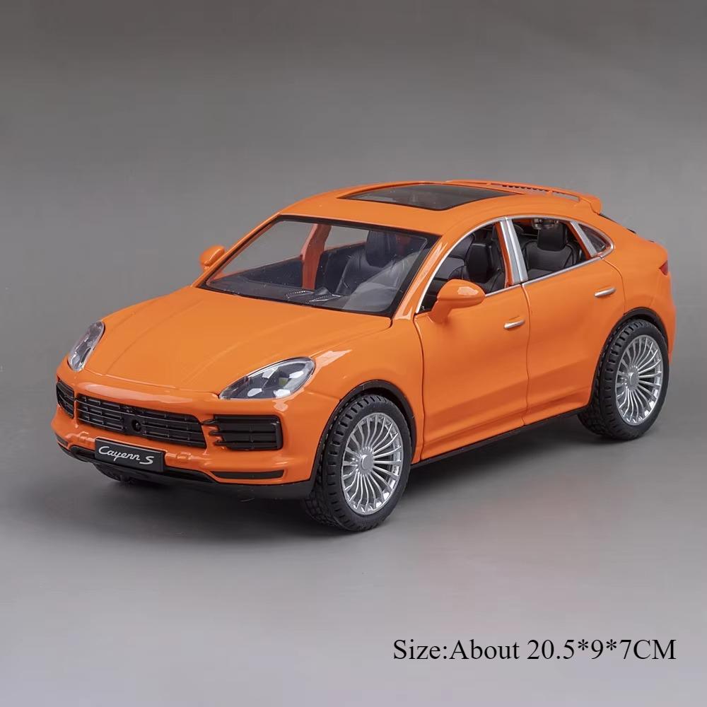 1:24 Alloy Panamera Cayenne S Diecast Miniature Models Toys Car Ornament Sound Light Pull Back Vehices Fashion Decorations Gifts