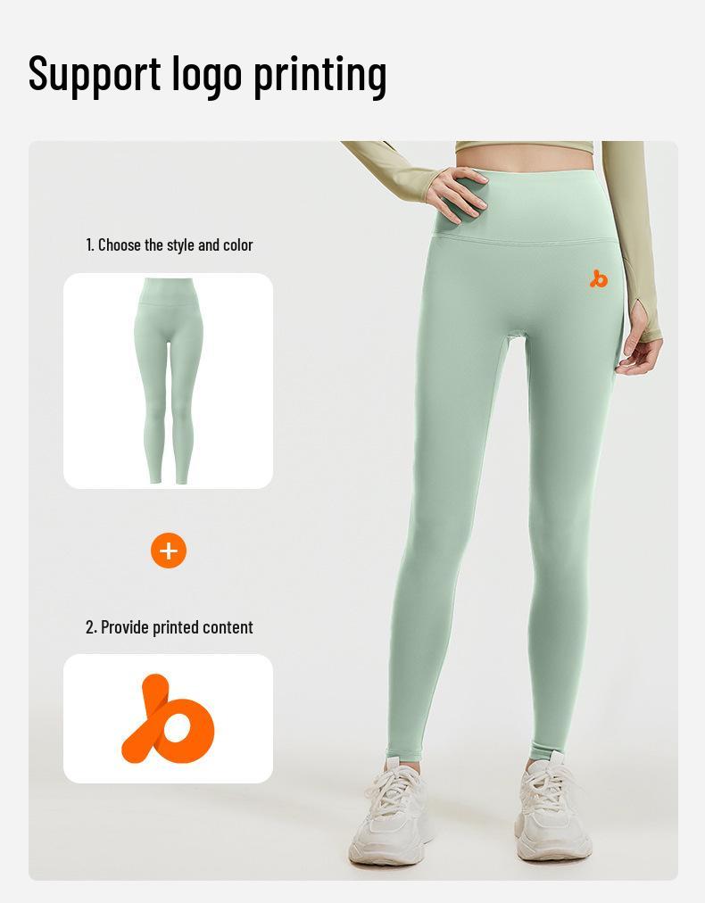 Juyitang High-Waist Hip-Lifting Yoga Pants - Women's Seamless Nude Sports Leggings