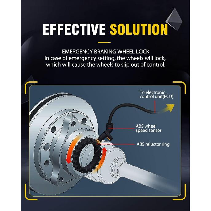 ABS Wheel Speed Sensor Front Left or Right 15229012 ALS1465 SU9451 Front Wheel Speed Sensor for Cadillac Escalade for Chevy Silverado 1500 Tahoe