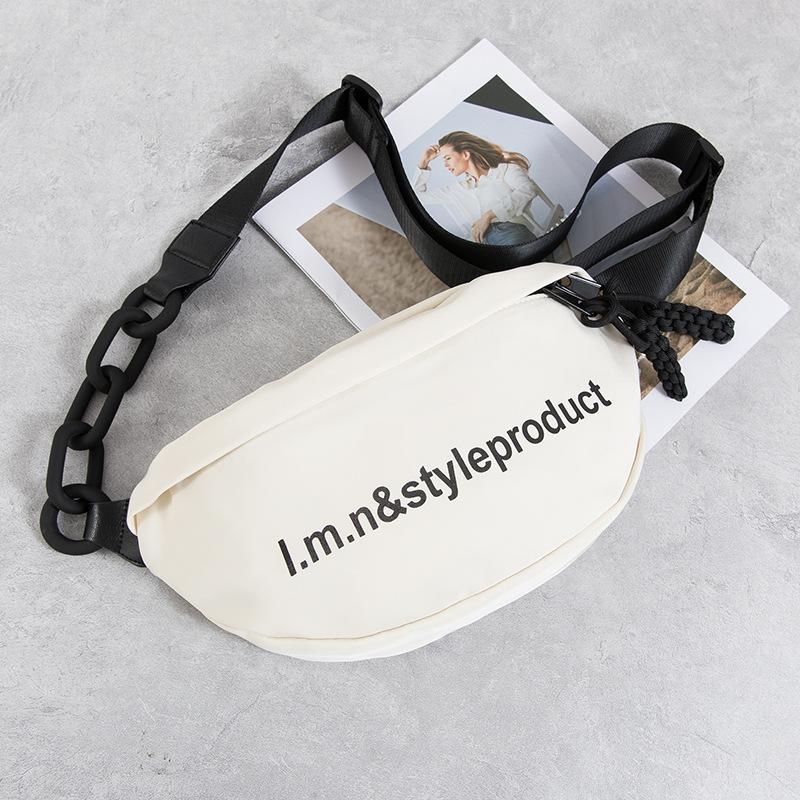 

Повседневные мужские и женские нагрудные сумки с индивидуальным принтом в виде букв, спортивная маленькая сумка, простая, модная, трендовая, сумка для верховой езды белый