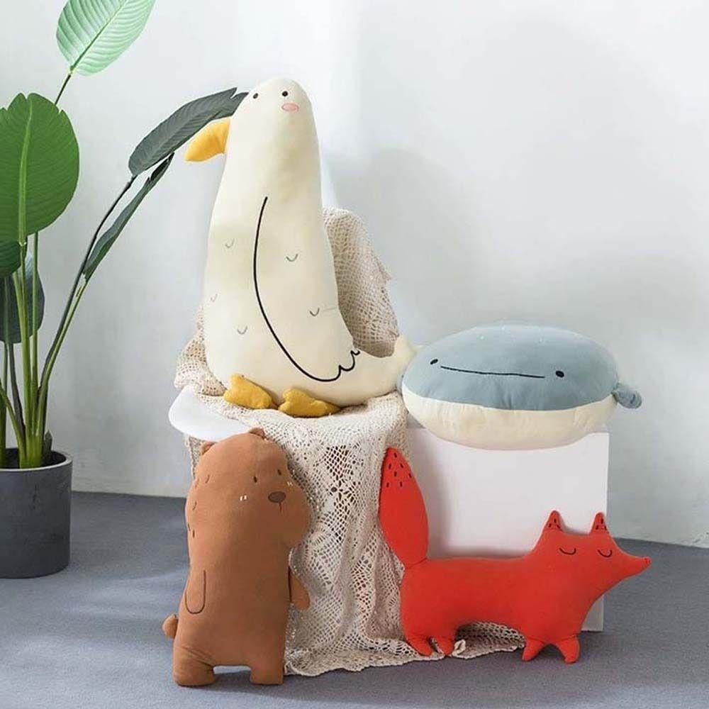 Cushion Forest Ocean Animal Bear Plush Toys Seabird Plush Pillow Whale Plush Doll Stuffed Animals