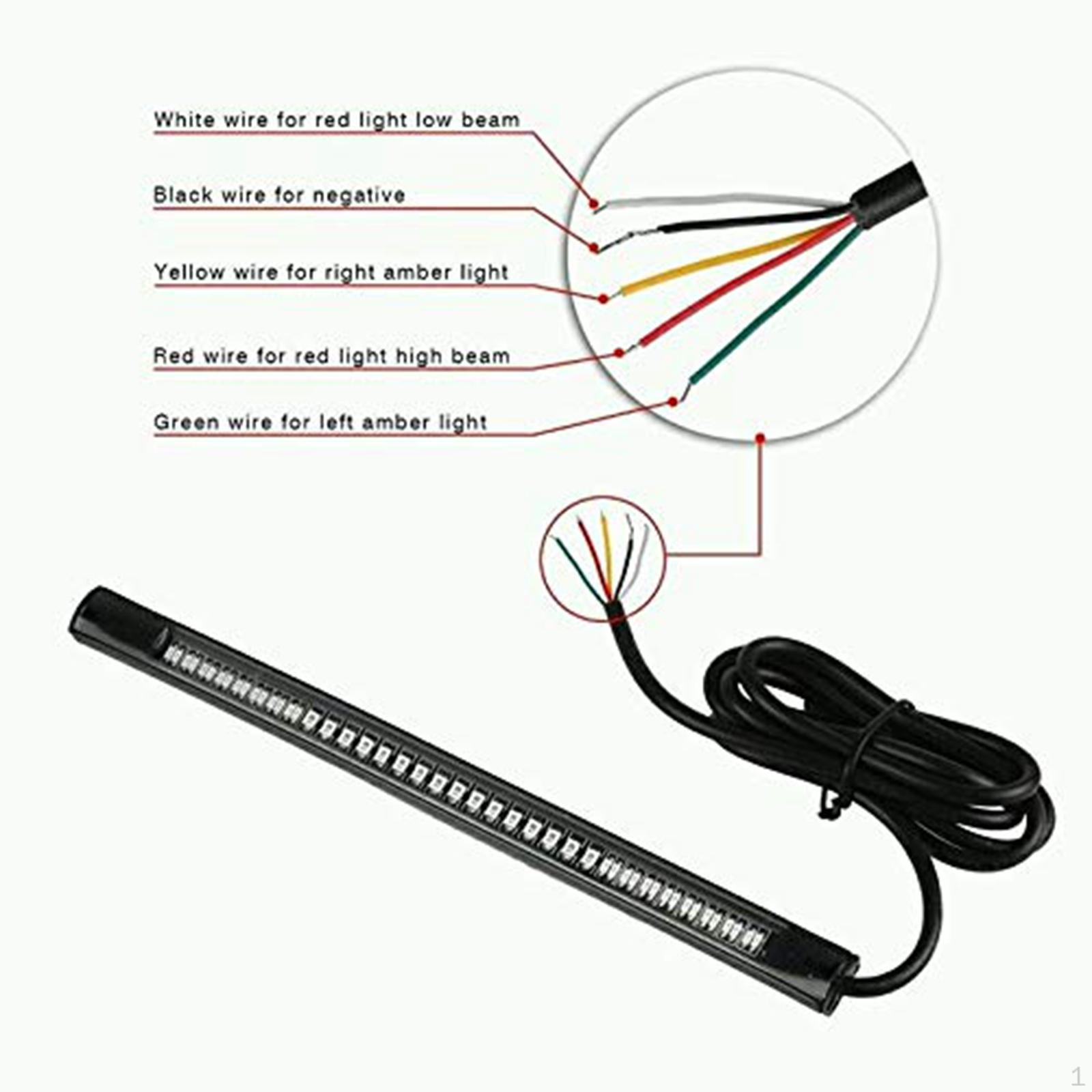 Motorcycle LED Taillight Strip Flexible Lights Blinker Replacement Easy to Install Accessory