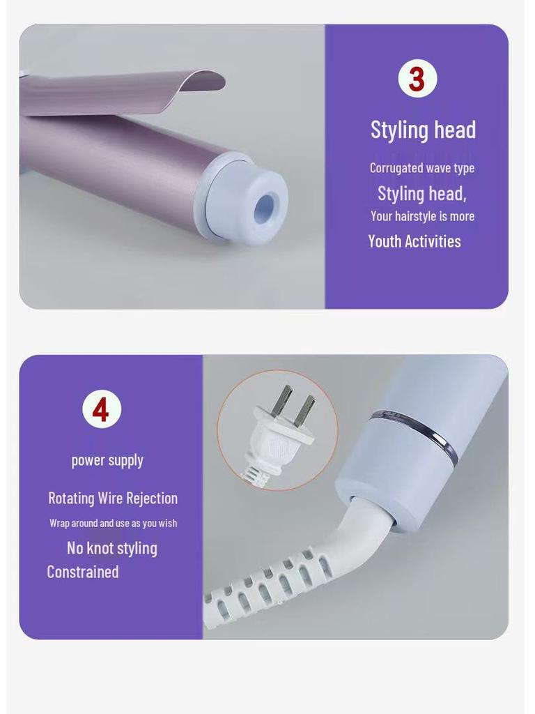 40MM Large Wave Curling Iron for Fluffy Water Ripple Hair