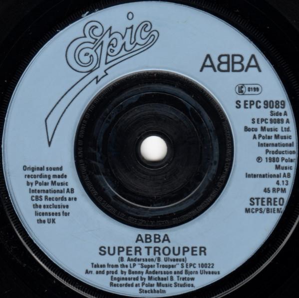 

7inch Record ABBA - Super Trouper SEPC9089 Epic 1980 UK Pop Used