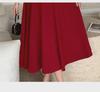 2025 Elegant Red Swing Skirt Dress: New French-Style Suspender for Women