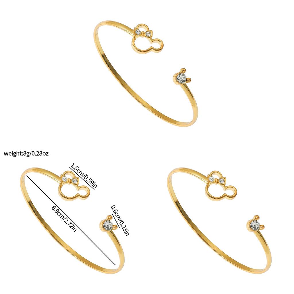 Mickey Maus Cartoon Legierungsarmband mit Herzform für Damen Geschenk Kollektion