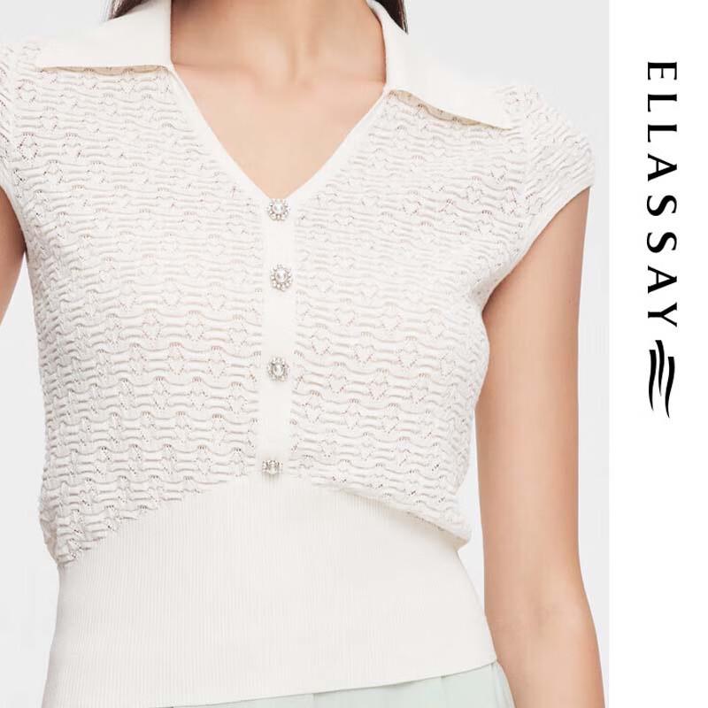 ELLASSAY Women's Elegant Polo Knit Top
