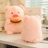 Cute Pig Plush Toy Stuffed Animals Pig With Hamburger Soft Doll Fluffy Pig Cabbage Birthday Gift