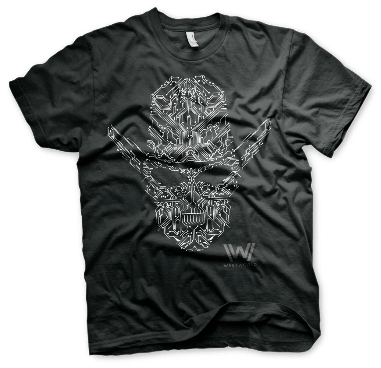 Official Westworld Circuit Face Black T-Shirt 3XL