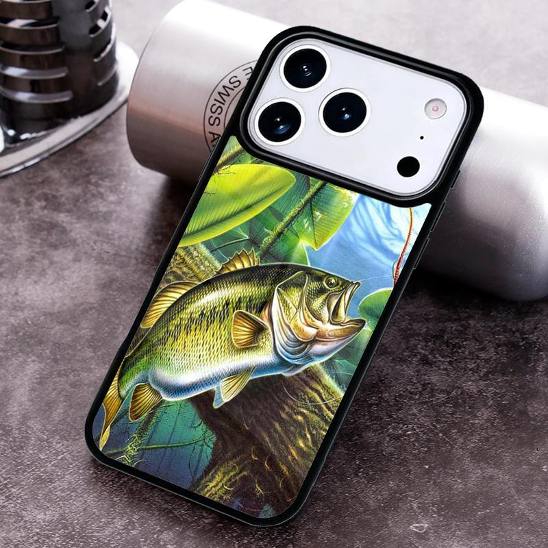 Pike Fishing Bait Spinner soft Phone Case for iPhone 17 16 15 Pro Max Air 14 13 12 11 Plus Shockproof Capa Cover