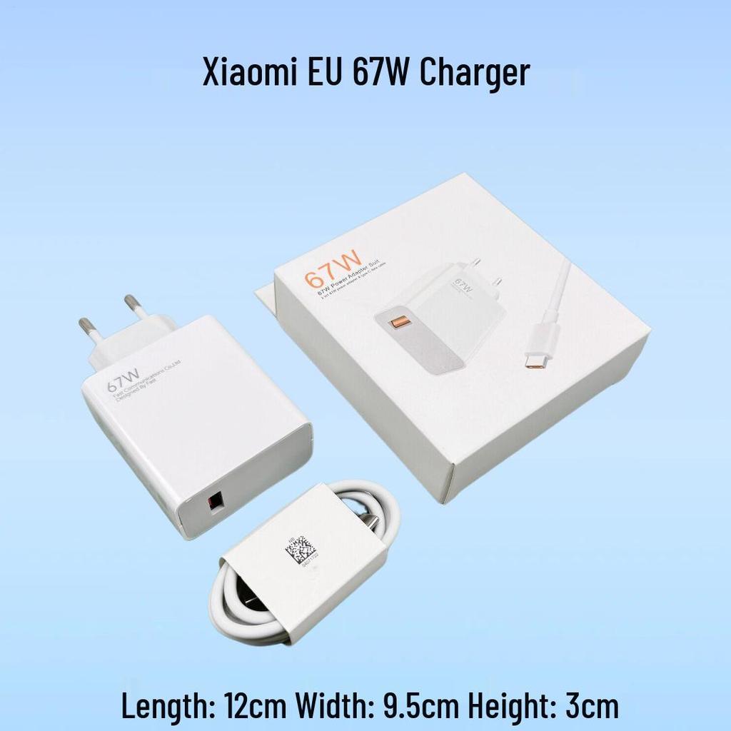 EU Standard 33W/55W/67W Fast Charger for Xiaomi 10s/11 - Quick Charge Compatible Mobile Charger