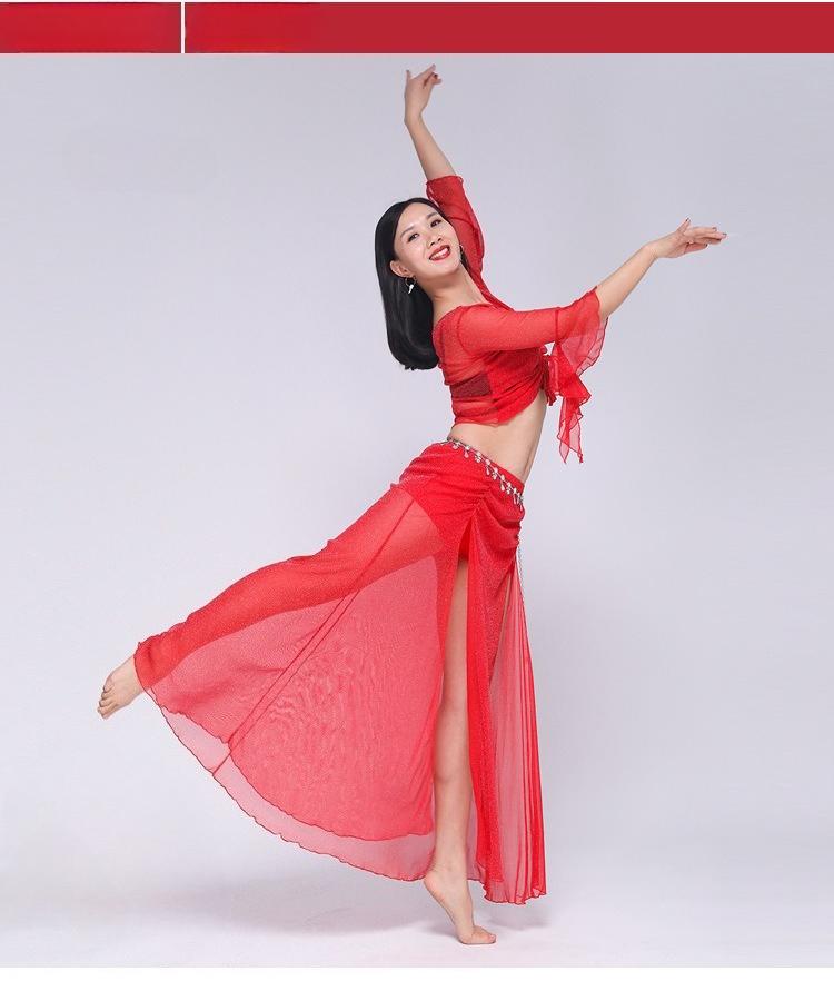 Costum de dans oriental de vară subțire Set Echipament pentru antrenament și spectacol de dans oriental