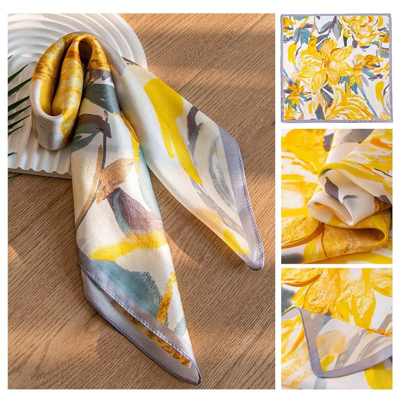 Womens Silk Scarf 2026 Fashion Square Mulberry Decorative Shawl Gift
