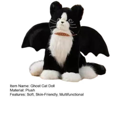 Ghost Plush Pillow Soft Stuffed Animal Toy Fluffy 3D Ghost Halloween Decor