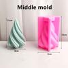 3D Pillar Swirl Candle Molds Wave Twirl Taper Spiral Silicone Mould Geometric Abstract Decorative Wavy Soy Wax Mold Clay Molds