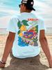 Plus Size Unisexs 100 Cotton Tshirt Mediterranean Scenery Travel Souvenir Summer Crew Neck Casual Top