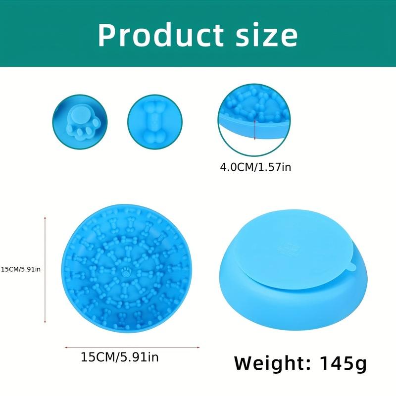 Slow Food Bowl Feeder Pet Bowl Tableware Anti-tip Pads Suction Cups Slow Food Basins Plates Massage Licking Dog Food Bowl
