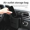 Car Air Vent Outlet Storage Bag Phone Holder Pocket Organizer For Hyundai Genesis N-LINE I10 I20 I30 I40 IX20 IX35 Kona Tiburon AS1