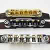 Guitar Bridge Tailpiece with Golden Roller Saddles Adjustable Archtop Guitar Bridge Electric Guitar Accessories